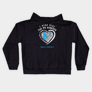 I Wear White For My Grandpa Diabetes Awareness Kids Hoodie